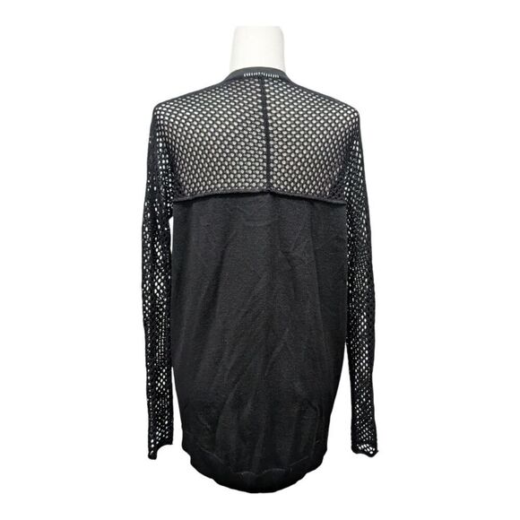 Tess Giberson Anthropologie Wool Blend Open Weave Crochet Cable Knit Sweater, M - Picture 4 of 6